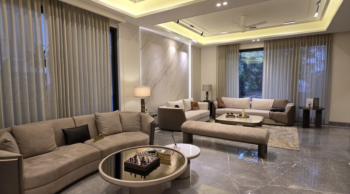 Windchimes Construction Living Room Curved Sofa - Surbhi Nandrajog