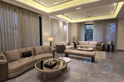 Windchimes Construction Living Room Curved Sofa - Surbhi Nandrajog