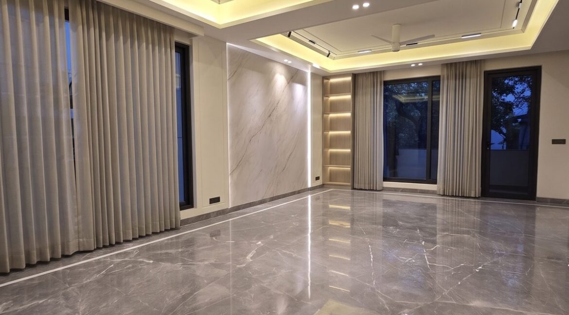 Windchimes Construction Unfurnished Living Hall Windows At Night - Rajesh Kumar