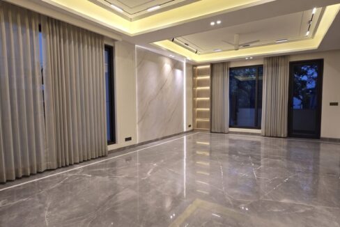 Windchimes Construction Unfurnished Living Hall Windows At Night - Rajesh Kumar
