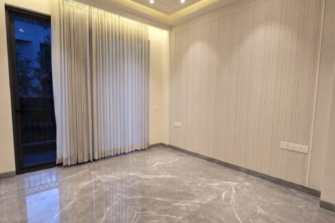 Windchimes Construction Vacant Bedroom Balcony Curtains At Night - Surbhi Nandrajog
