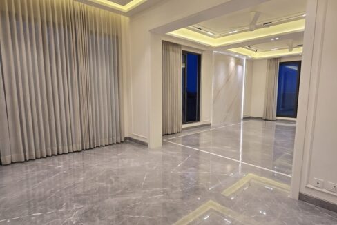 Windchimes Construction Vacant Dining Area Living View At Night - Amrit Lal