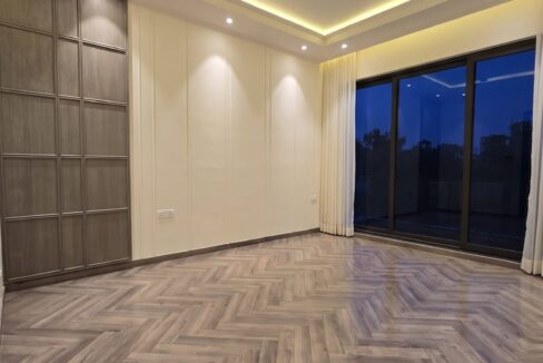 Windchimes Construction Vacant Guest Bedroom Grid Panel At Night - Rajesh Kumar